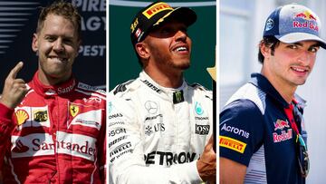 Vettel, Hamilton y Sainz, los tres mejores pilotos para AS en el ecuador de la temporada 2017.