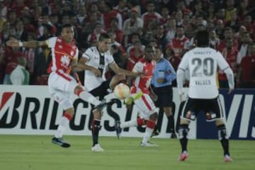 Imágenes del partido entre Santa Fe y Colo Colo correspondiente a la segunda fecha de la Copa Libertadores.