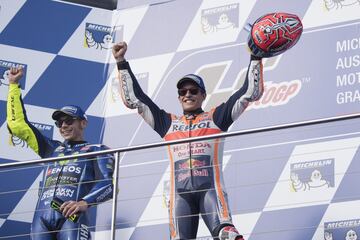 Marc Márquez celebra su sexta victoria en este Mundial. 