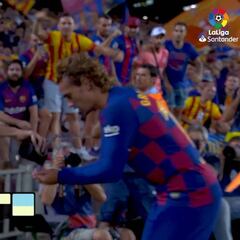 El primer show de Griezmann en el Camp Nou: imitó a Lebron James en la celebración del 2-1