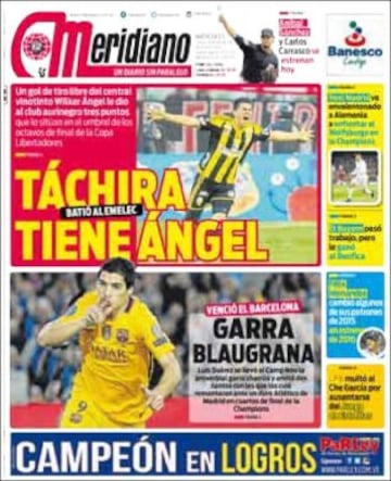 Portadas de la prensa mundial