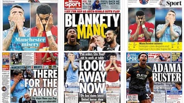 Las portadas de los diarios ingleses del día 7 de octubre de 2019.