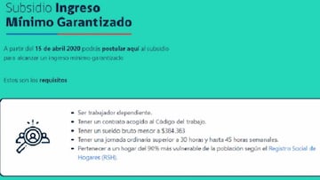 Ingreso Mínimo Garantizado en Chile: cuál es el link de la web del aporte