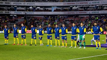 Players of America during the 1st round match between Queretaro and America as part of the Liga BBVA MX, Torneo Apertura 2024 at La Corregidora Stadium on January 10, 2024 in Santiago de Queretaro, Mexico.