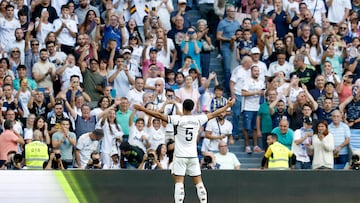 marcar con el Real Madrid. Pase filtrado de Modric hacia el inglés dentro del área, que recibió muy solo y no perdonó con su zurdazo, batiendo a Sergio Herrera.