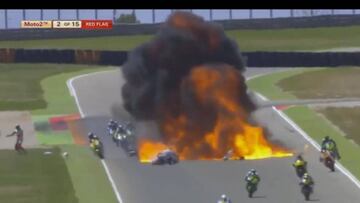 Momento de la explosi&oacute;n en MotorLand.