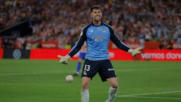 Marrero celebra durante la final de la Copa del Rey contra el Atlético de Madrid.