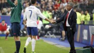 Cristiano Ronaldo y Fernando Santos.