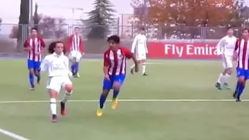Un crack en 'La Fábrica': triple sombrero de un infantil al Atleti