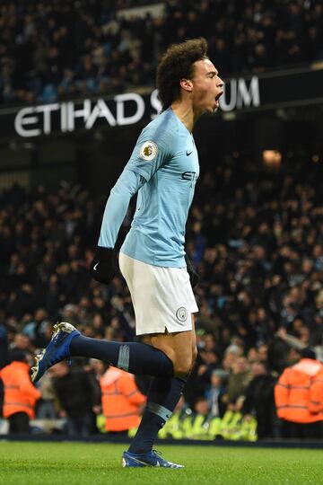 2-1. Leroy Sané celebró el segundo gol.