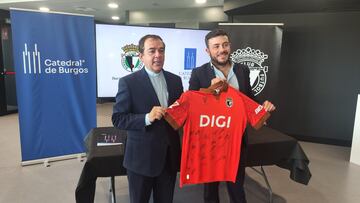 Félix José Castro, Presidente – Deán de La Catedral de Burgos, y Diego Martínez, director general del Burgos.
