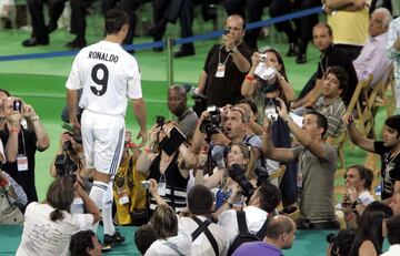 Cristiano Ronaldo en el estadio Santiago Bernabéu.