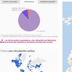 Mapa de casos y muertes por coronavirus por departamentos en Colombia: hoy, 1 de mayo