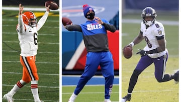 Baker Mayfield, primera selecci&oacute;n global en 2018, Josh Allen (7) y Lamar Jackson (32) tienen a sus equipos en la Ronda Divisional y solo reafirman lo importante que es saber elegir a un quarterback en el Draft.