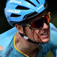 Caídas el primer día: Fuglsang, evacuado, y Thomas, afectado