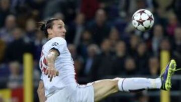 Ibrahimovic durante el partido.