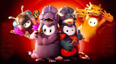 Todos los próximos disfraces y nuevas skins de Fall Guys: WWE, Fatal Fury, Godzilla, el Libro de la Selva...