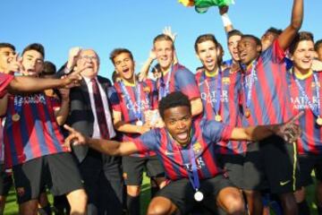 El Barcelona se proclamó primer campeón de la Champions League juvenil al imponerse al Benfica por 0-3, en partido disputado en Nyon.