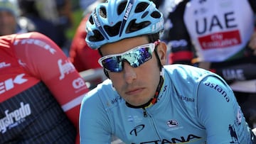 Fabio Aru, obligado a renunciar al Giro por su lesión de rodilla