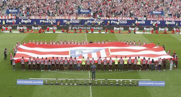 El 21 de mayo de 2017 el conjunto rojioblanco disputó su último partido en el Vicente Calderón frente al Athletic Club veciendo 3-1 gracias a los goles de Fernando Torres (por partida doble) y Correa.