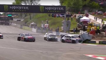 Accidente en la salida del RX de Barcelona 2018. 