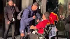 Cristiano’s viral reaction after being hit by a boy in a wheelchair