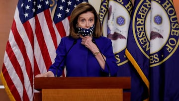 Nancy Pelosi durante Conferencia de prensa de Capitol Hill en Washington, EE. UU., 9 de octubre de 2020.