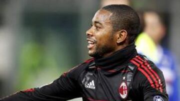 <b>GOLEADOR.</b> Robinho marcó el gol del Milan.