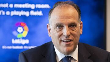 Javier Tebas durante un acto oficial.