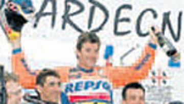 Coma, ayer en el podio.