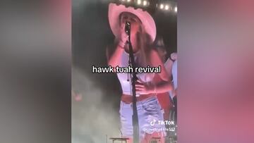 Viral Hawk Tuah girl returns: sings with beer at Zach Bryan concert, captured on video