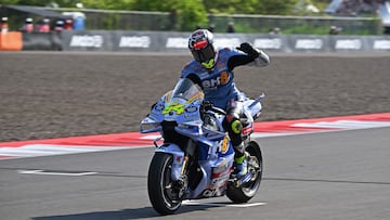 Fermin Aldeguer sobre la Ducati del Gresini tras estrenarse como ganador de MotoGP en Indonesia.