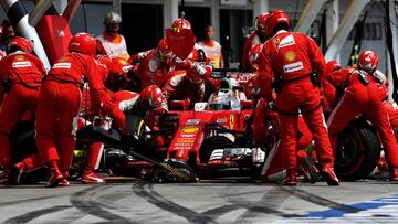 Sebastian Vettel durante el GP Hungría.