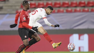En Nesyri define el 0-3 del Sevilla en Rennes.