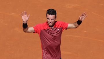 Roberto Bautista se despide del público del Madrid Open.