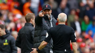 Liverpool manager Jurgen Klopp says tensions between referee Paul Tierney during their thrilling stoppage-time win over Tottenham are nothing new.