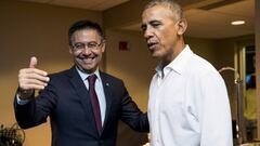 Barack Obama se interes&oacute; por los planes del Bar&ccedil;a en Estados Unidos. 