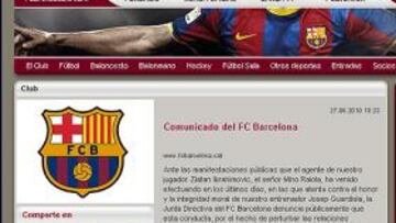 <strong>EL COMUNICADO DEL BARCELONA.</strong>