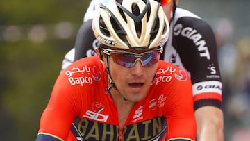 Domenico Pozzovivo durante una etapa del Giro de Italia.