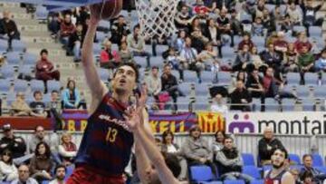 Tomas Satoransky lanza ante Pedro Llompart.