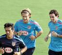 Forlán y Godín se incorporan a los entrenamientos