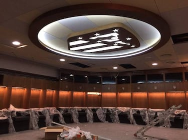Fotos inéditas del Metropolitano: así luce el vestuario del Atleti