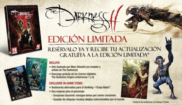 2K ofrece The Darkness II Edición Limitada como incentivo de reserva