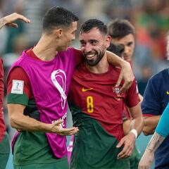 Did Bruno Fernandes or Cristiano Ronaldo score first for Portugal against Uruguay?