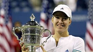 <b>GANADORA</b>. Henin derrotó a Clijsters en la final del Abierto estadounidense por 7-5 y 6-1.