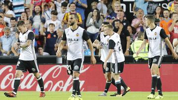 Jugadores del Valencia. 