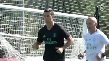 Cristiano Ronaldo returns to Real Madrid training