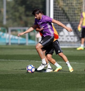 James entrena pensando en el partido del Real vs. Las Palmas