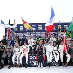 Vettel, Bottas, Hakkinen, Loeb y muchos más se ven las caras en la nieve