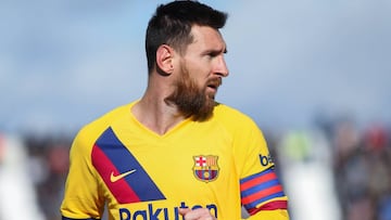 LEGANES, SPAIN - NOVEMBER 23: Lionel Messi, player of FC Barcelona from Argentina, during the Liga match played between CD Leganes and FC Barcelona at Butarque Stadium on November 23, 2019, in Leganes, Madrid, Spain.
 
 
 23/11/2019 ONLY FOR USE IN SPAIN